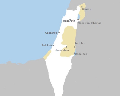 Kaart koorreis Israël