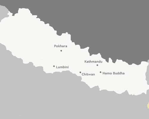 Kaart Nepal